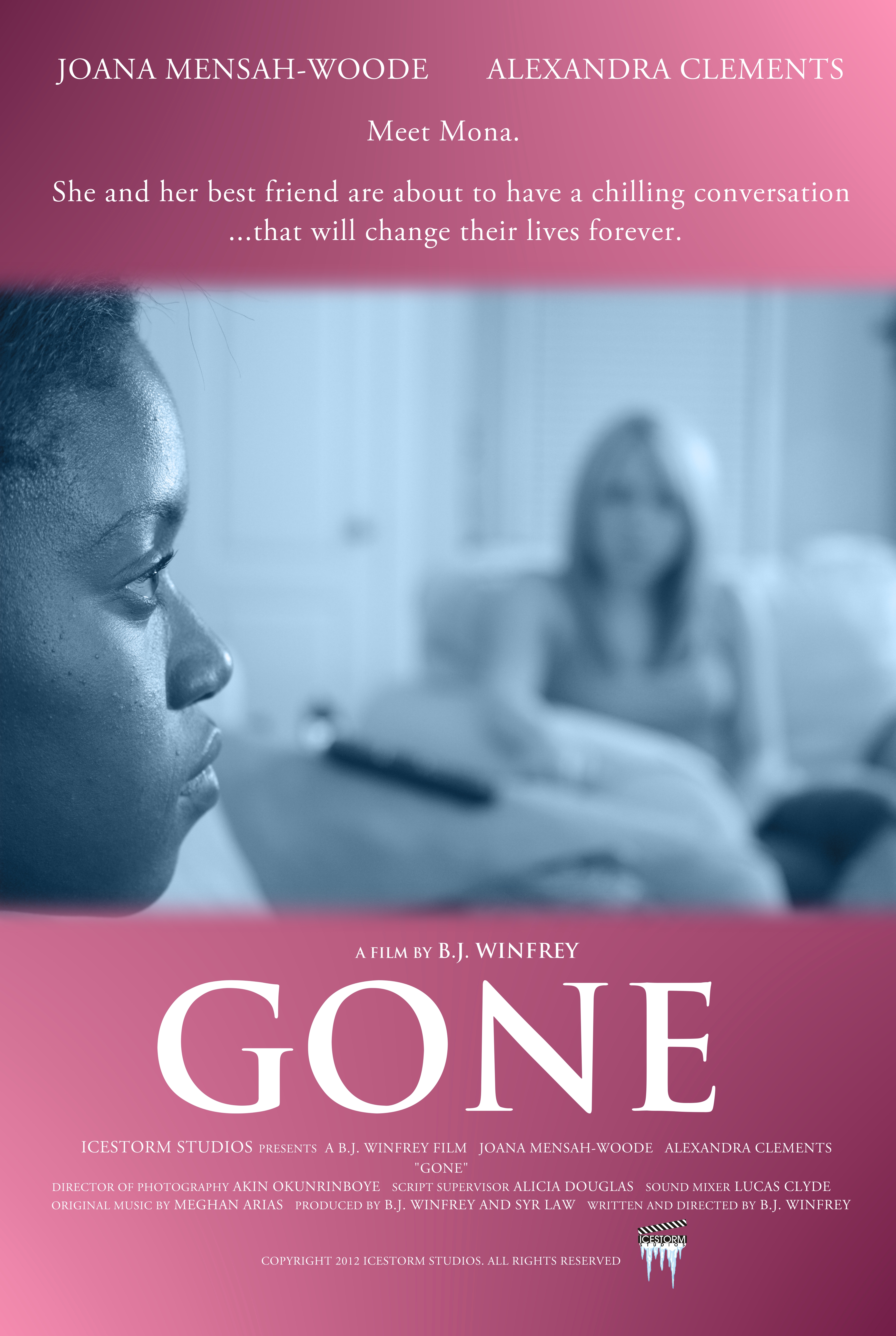 GONE film poster featuring Joana Mensah-Woode and Alexandra Clements